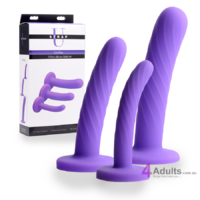 Tri-Play 3 Piece Silicone Dildo Set