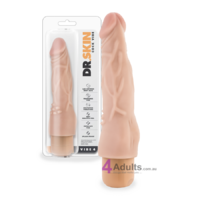 Dr Skin Cock Vibe 4, 8 Inch Vibrating Cock Beige by Dr Skin