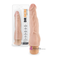 Dr Skin Cock Vibe 4, 8 Inch Vibrating Cock Beige by Dr Skin