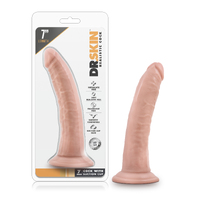 Dildo 7 inch Realistic Cock With Suction Cup Harness Compatible Vanilla Dr Skin 