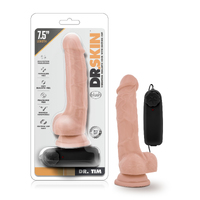 Vibrator Realistic 7.5in Vibrating Cock with Suction Cup & harness Compatible Flesh