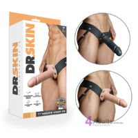 Dr Skin 7in Hollow Strap On Black or Flesh