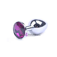 Metal Butt Plug Purple Small